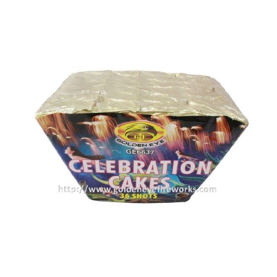 Kembang Api Celebration Cake 1.0 Inch Kipas 36 Shots - GE6637